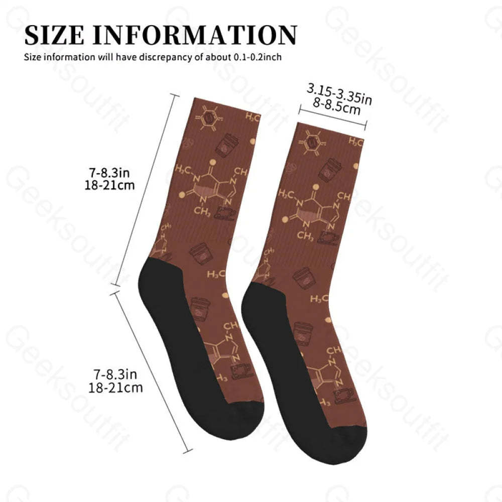Chemical Formula Of Caffeine Men’s Socks