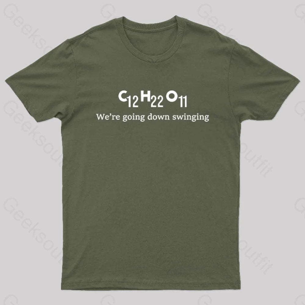 Chemistry By Fallout Boy Nerd T-Shirt Army Green / S