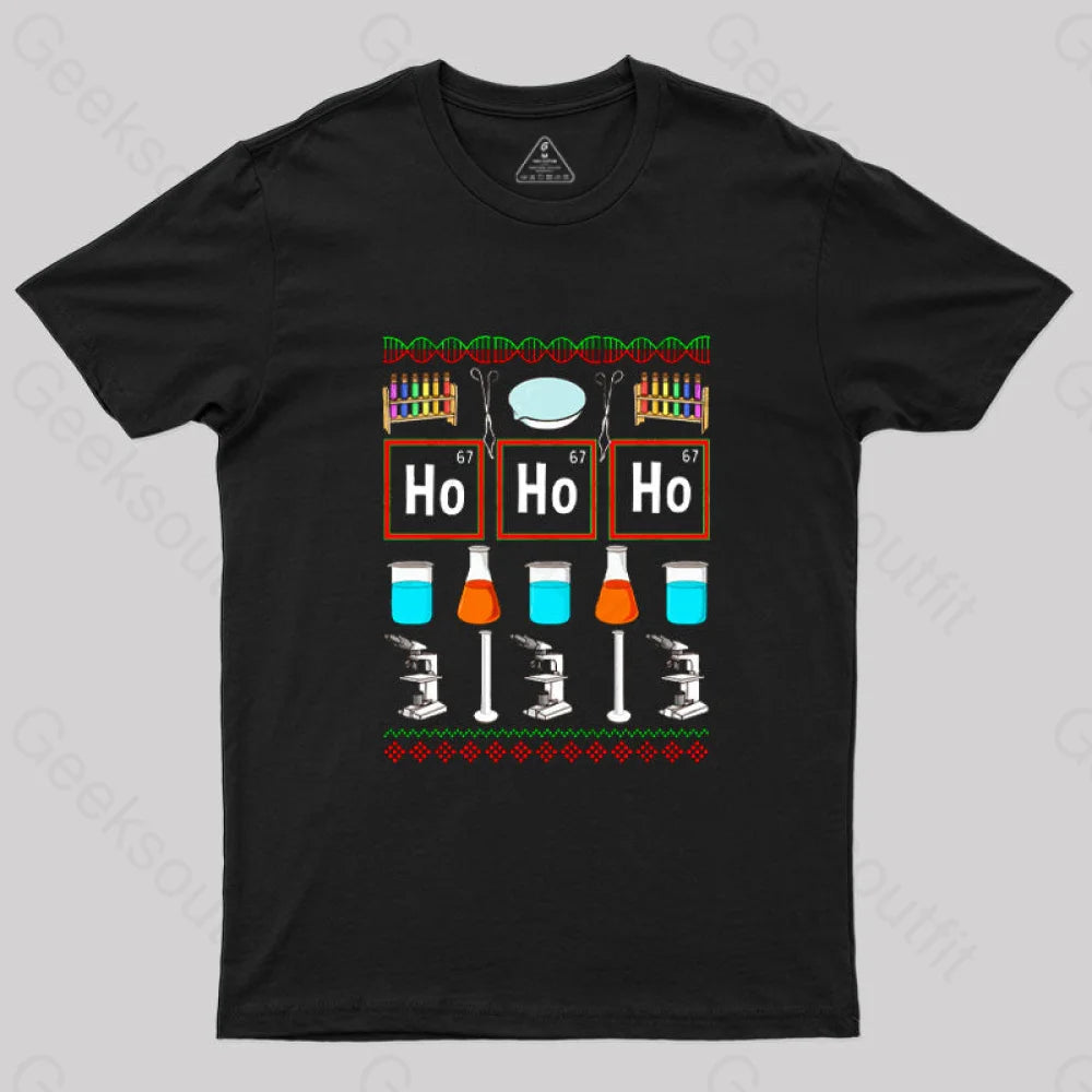Chemistry Christmas T-Shirt Black / S
