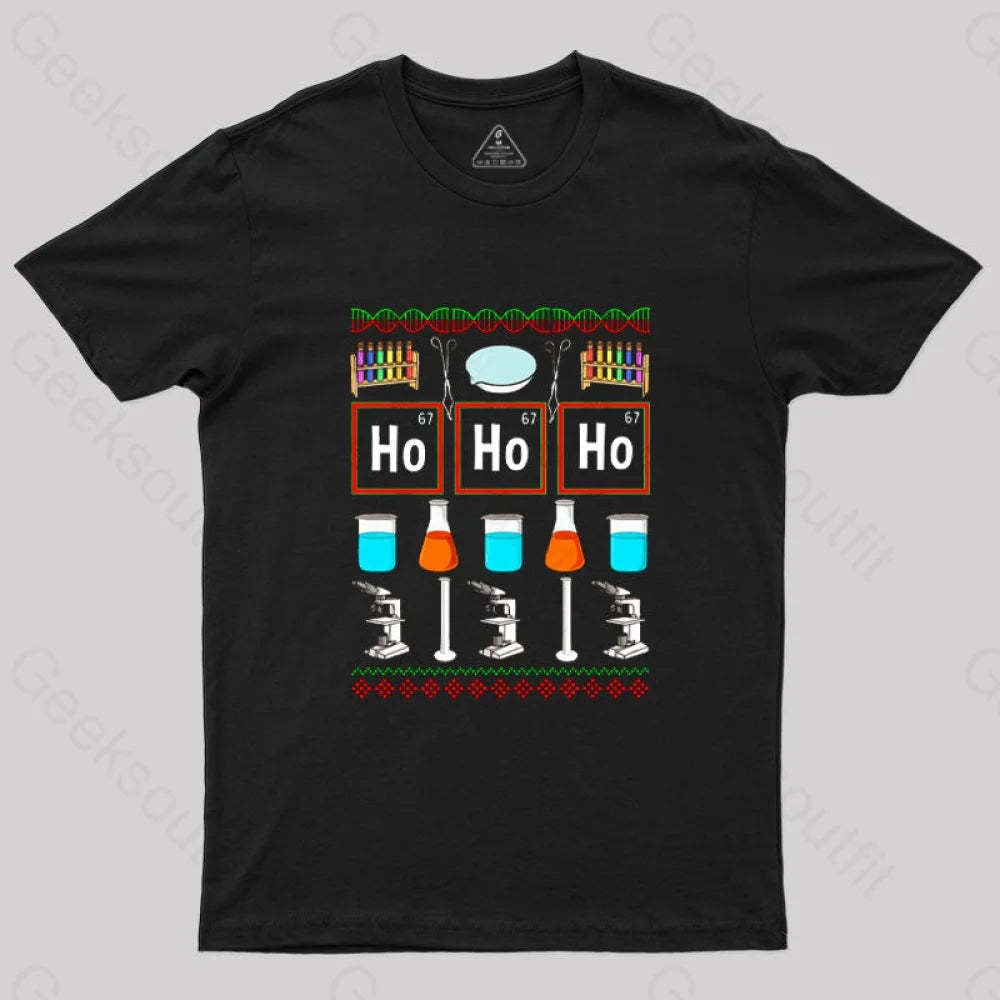 Chemistry Christmas T-Shirt Black / S