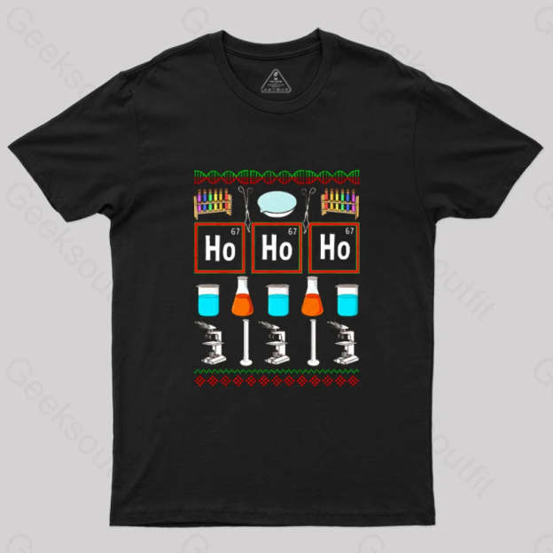 Chemistry Christmas T-Shirt Black / S