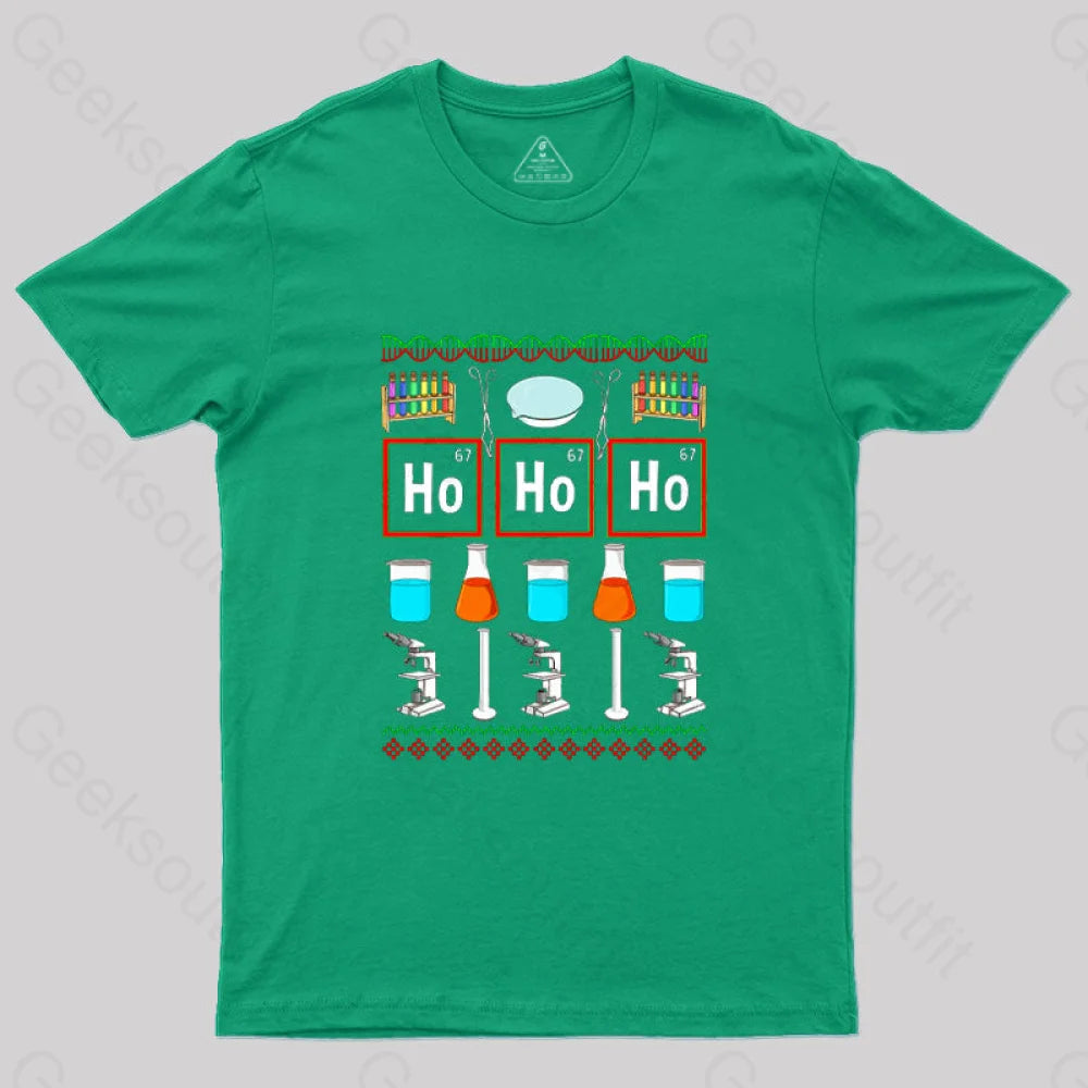 Chemistry Christmas T-Shirt Green / S