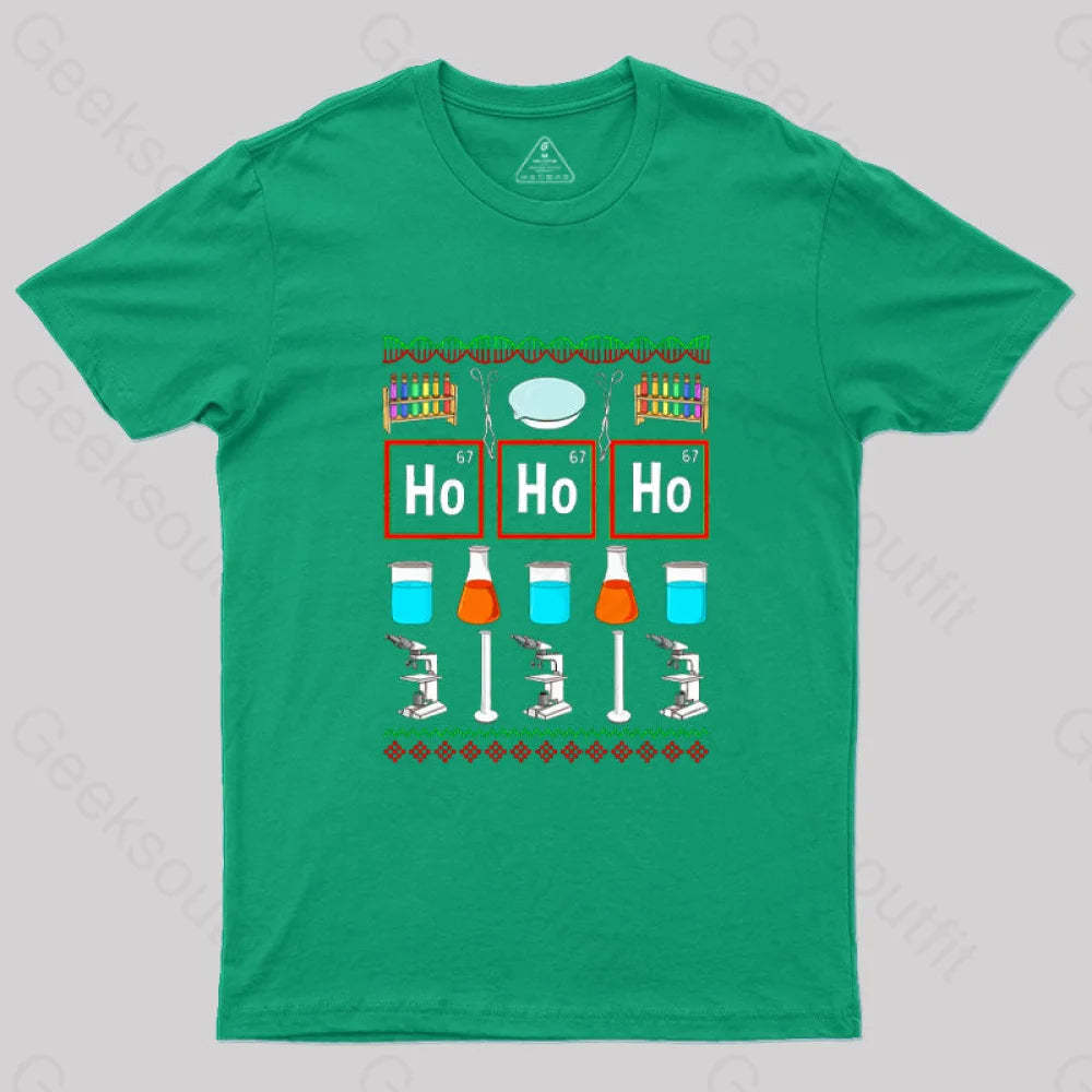 Chemistry Christmas T-Shirt Green / S
