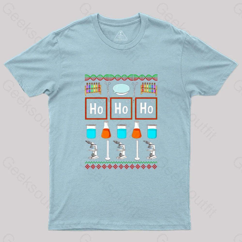 Chemistry Christmas T-Shirt Light Blue / S