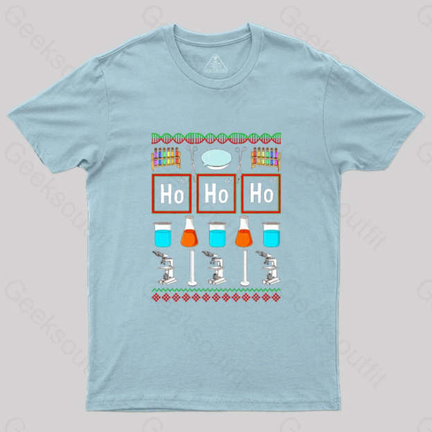 Chemistry Christmas T-Shirt Light Blue / S