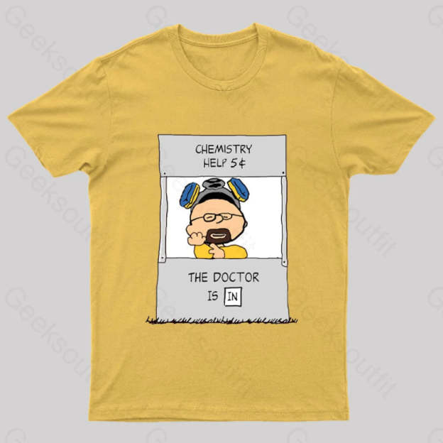 Chemistry Help Nerd T-Shirt Yellow / S