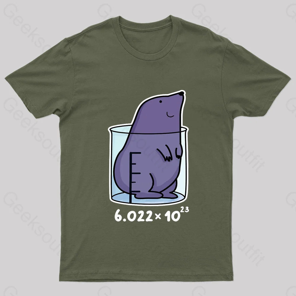 Chemistry Mole Geek T-Shirt Army Green / S