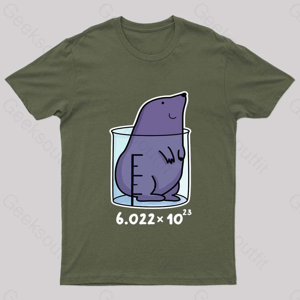 Chemistry Mole Geek T-Shirt Army Green / S