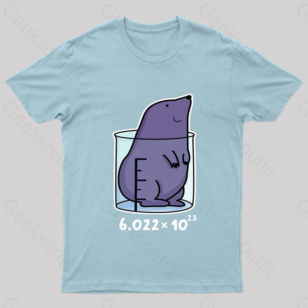 Chemistry Mole Geek T-Shirt Light Blue / S