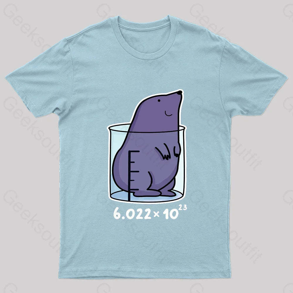 Chemistry Mole Geek T-Shirt Light Blue / S