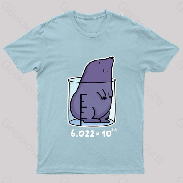 Chemistry Mole Geek T-Shirt Light Blue / S
