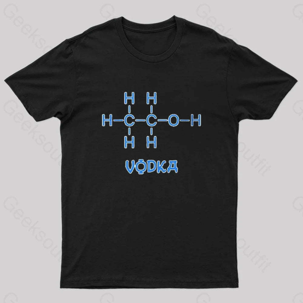 Chemistry Of Vodka Geek T-Shirt Black / S
