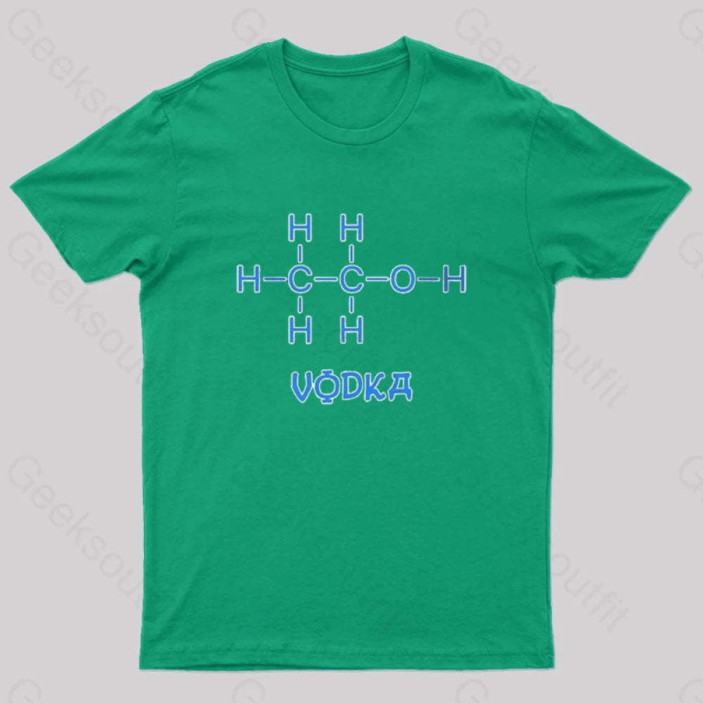 Chemistry Of Vodka Geek T-Shirt Green / S