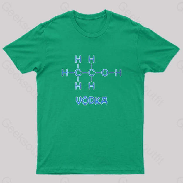Chemistry Of Vodka Geek T-Shirt Green / S