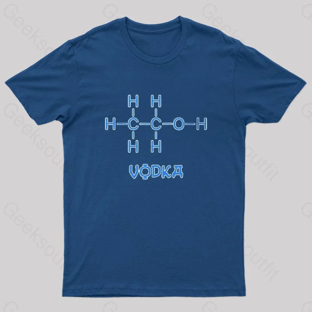 Chemistry Of Vodka Geek T-Shirt Navy / S