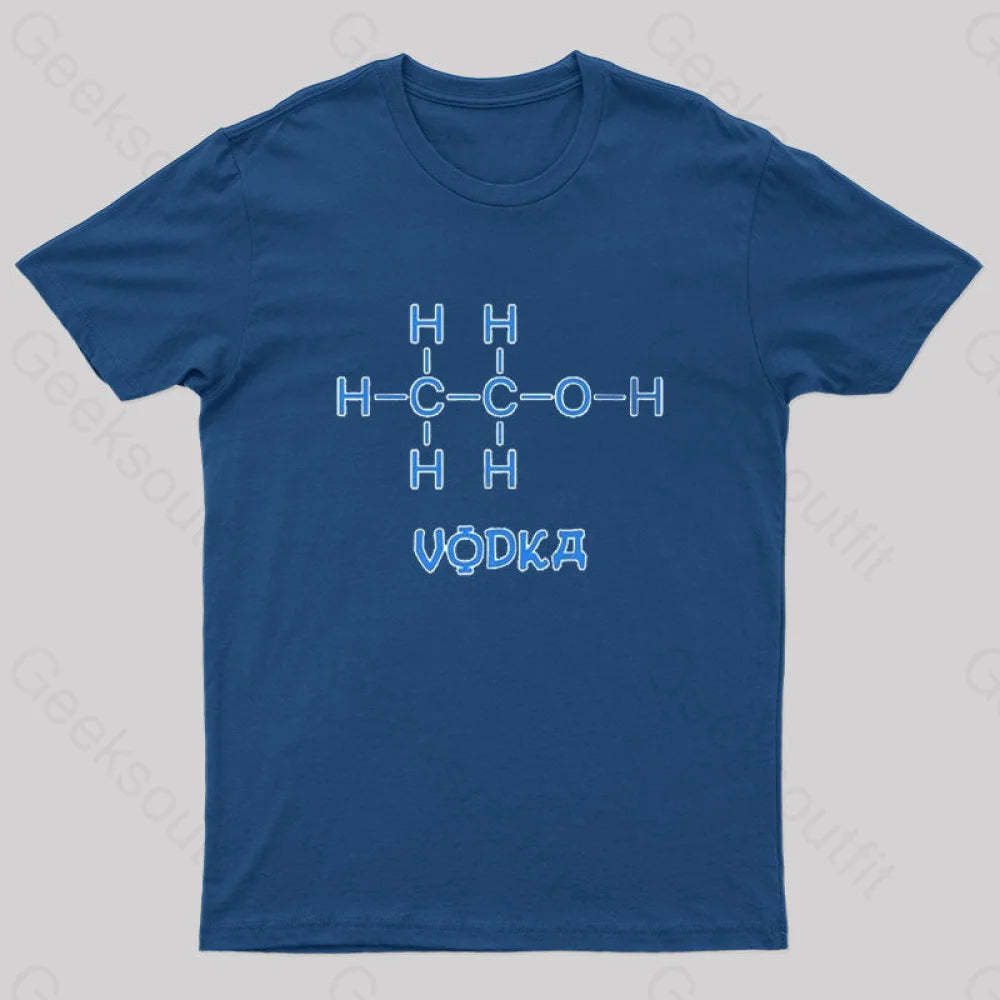 Chemistry Of Vodka Geek T-Shirt Navy / S