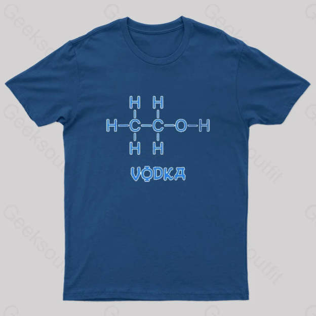 Chemistry Of Vodka Geek T-Shirt Navy / S