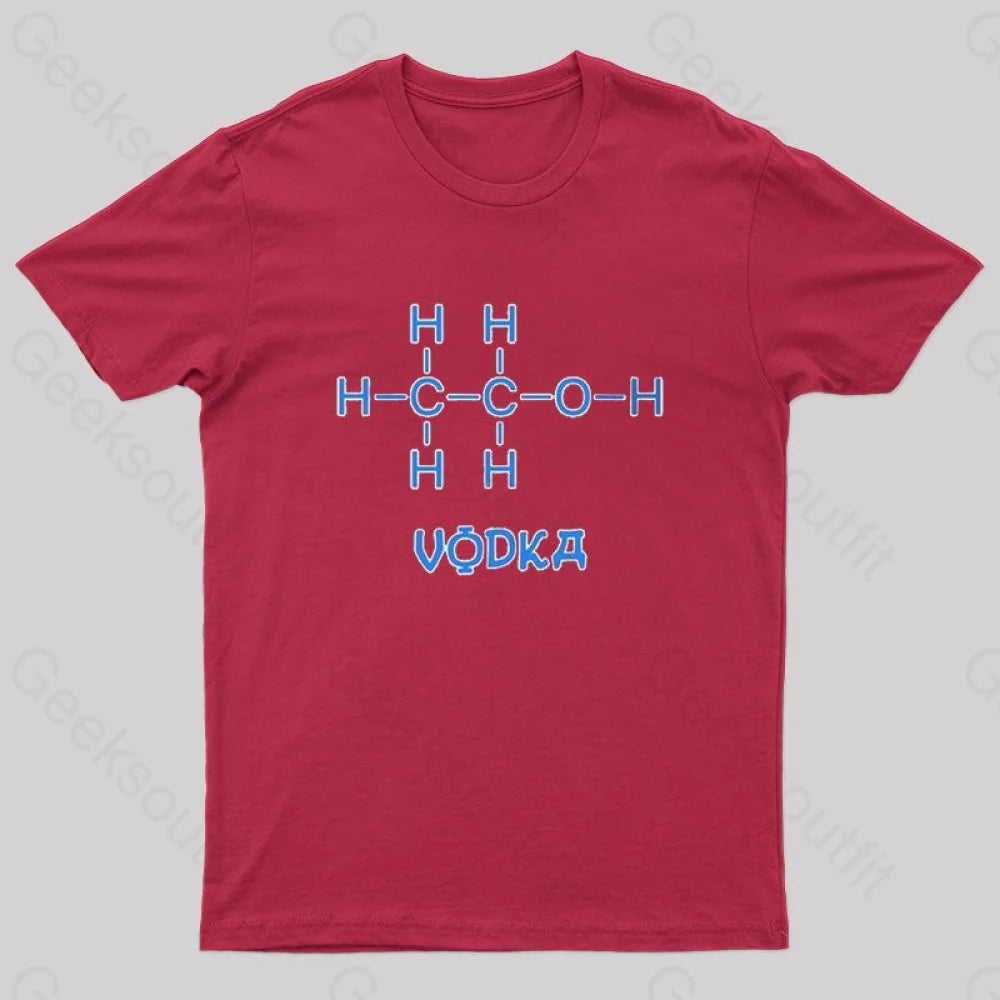 Chemistry Of Vodka Geek T-Shirt Red / S