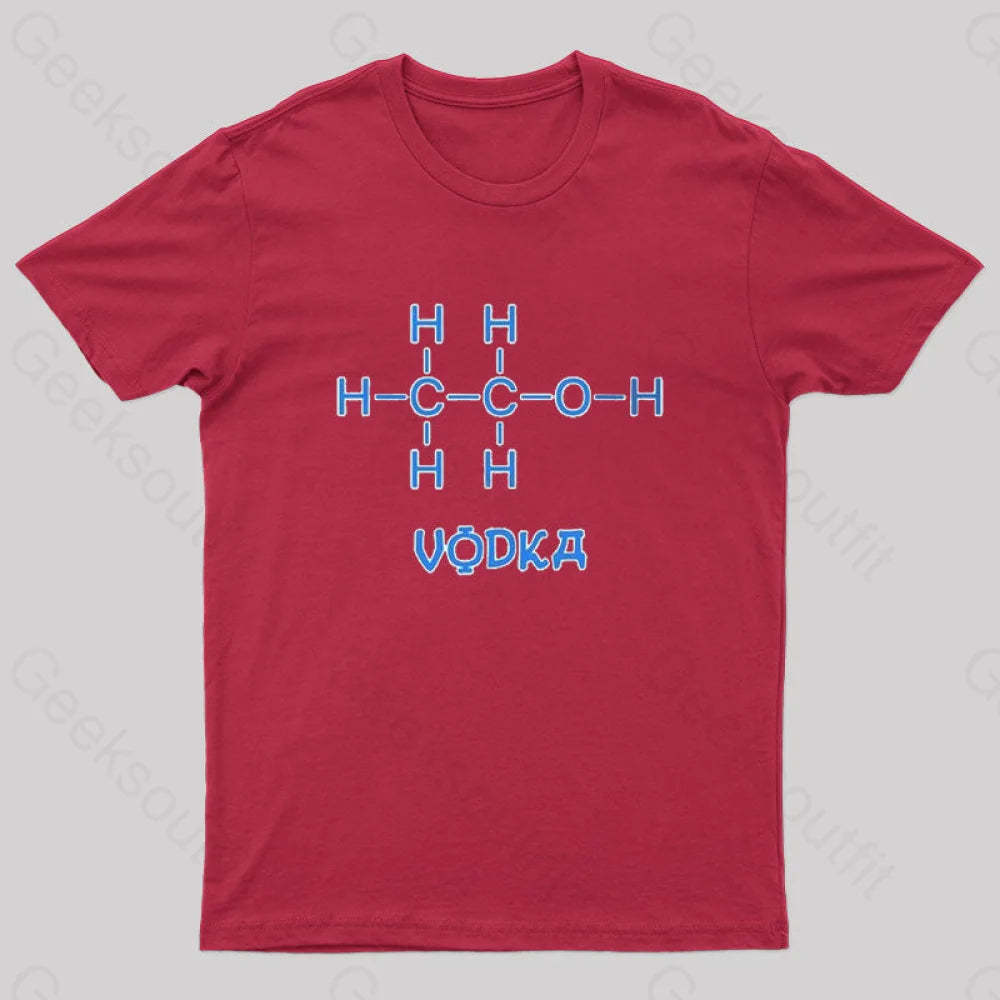 Chemistry Of Vodka Geek T-Shirt Red / S