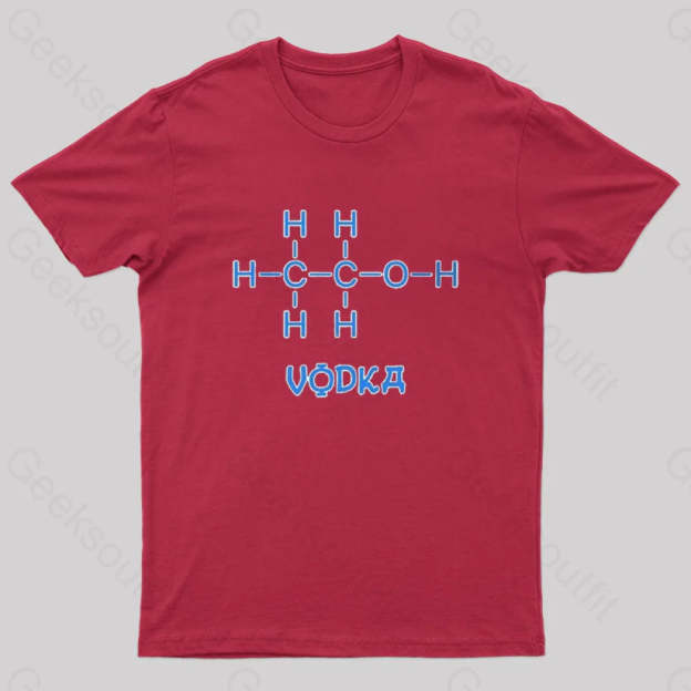 Chemistry Of Vodka Geek T-Shirt Red / S