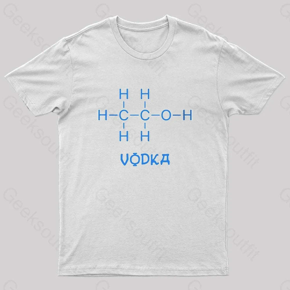Chemistry Of Vodka Geek T-Shirt White / S