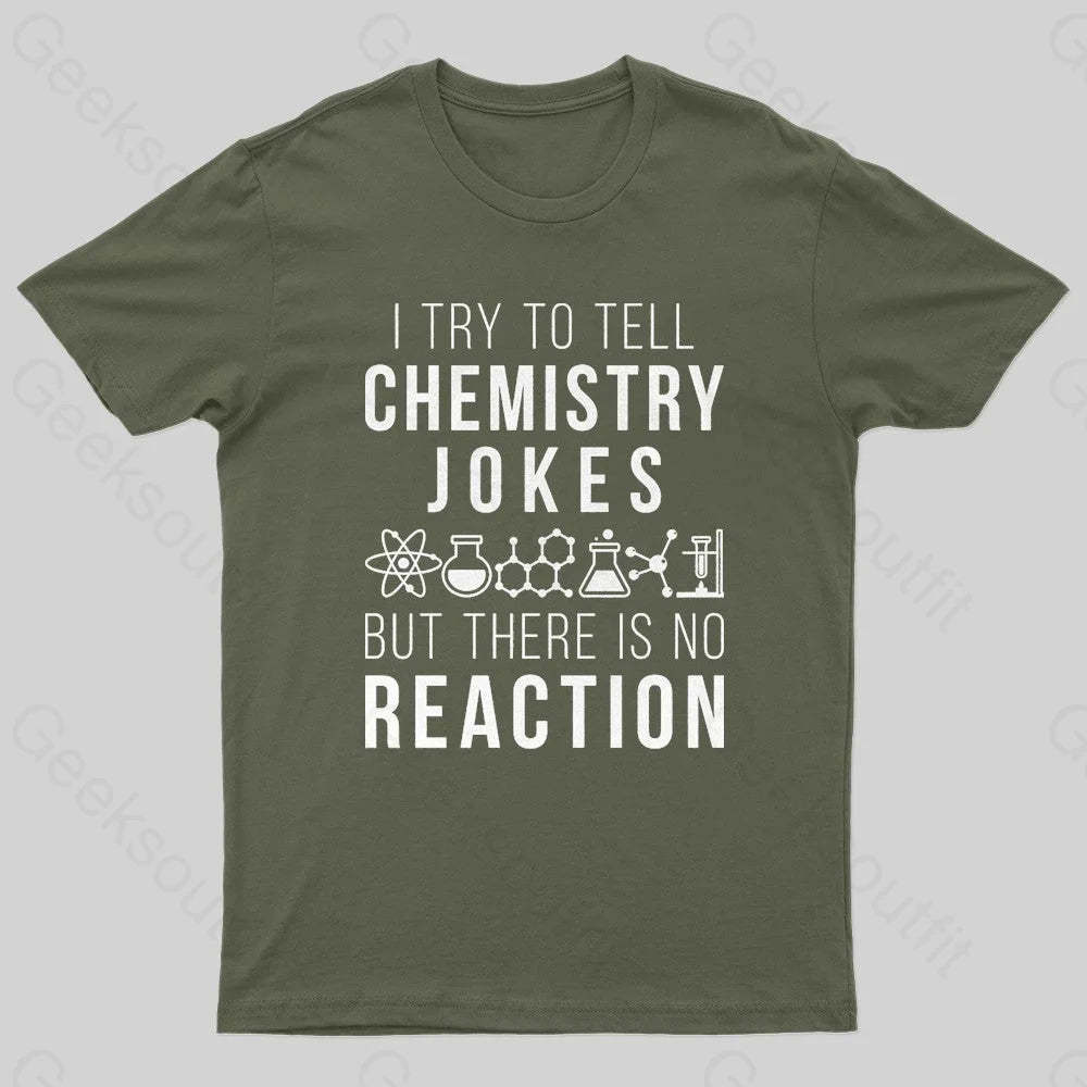 Chemistry Teacher Nerd T-Shirt Army Green / S