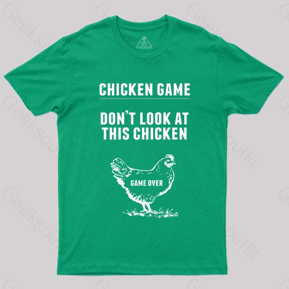 Chicken Game Nerd T-Shirt Green / S
