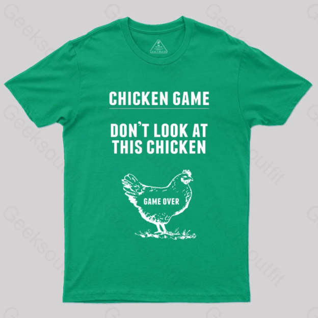 Chicken Game Nerd T-Shirt Green / S