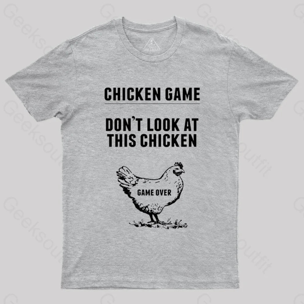 Chicken Game Nerd T-Shirt Grey / S