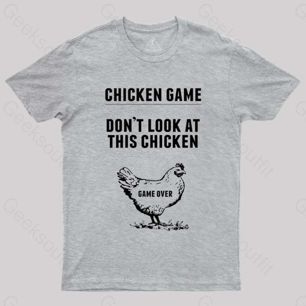 Chicken Game Nerd T-Shirt Grey / S