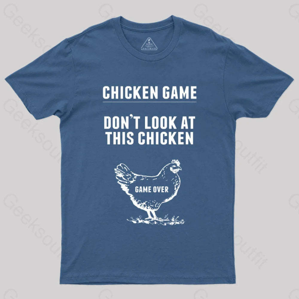 Chicken Game Nerd T-Shirt Navy / S