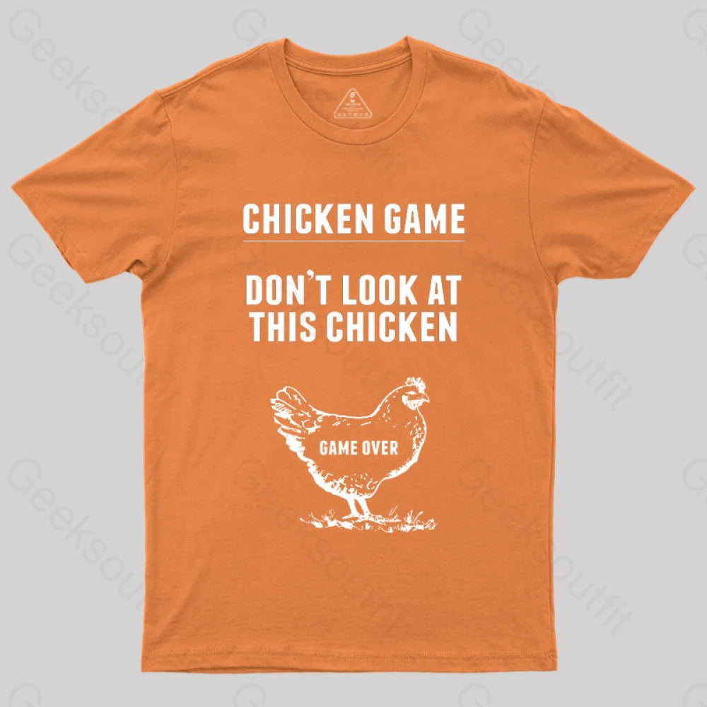 Chicken Game Nerd T-Shirt Orange / S