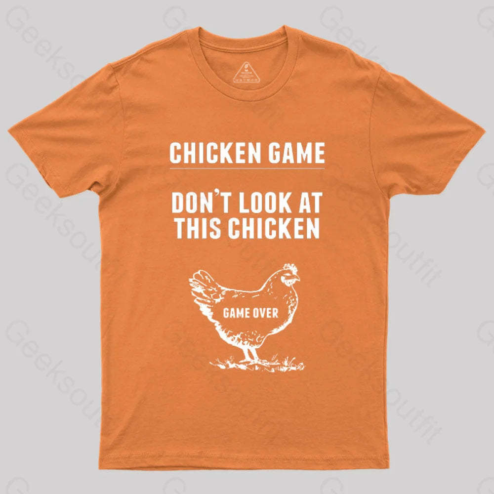 Chicken Game Nerd T-Shirt Orange / S