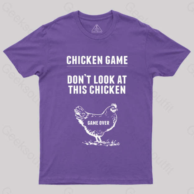 Chicken Game Nerd T-Shirt Purple / S
