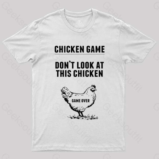 Chicken Game Nerd T-Shirt White / S