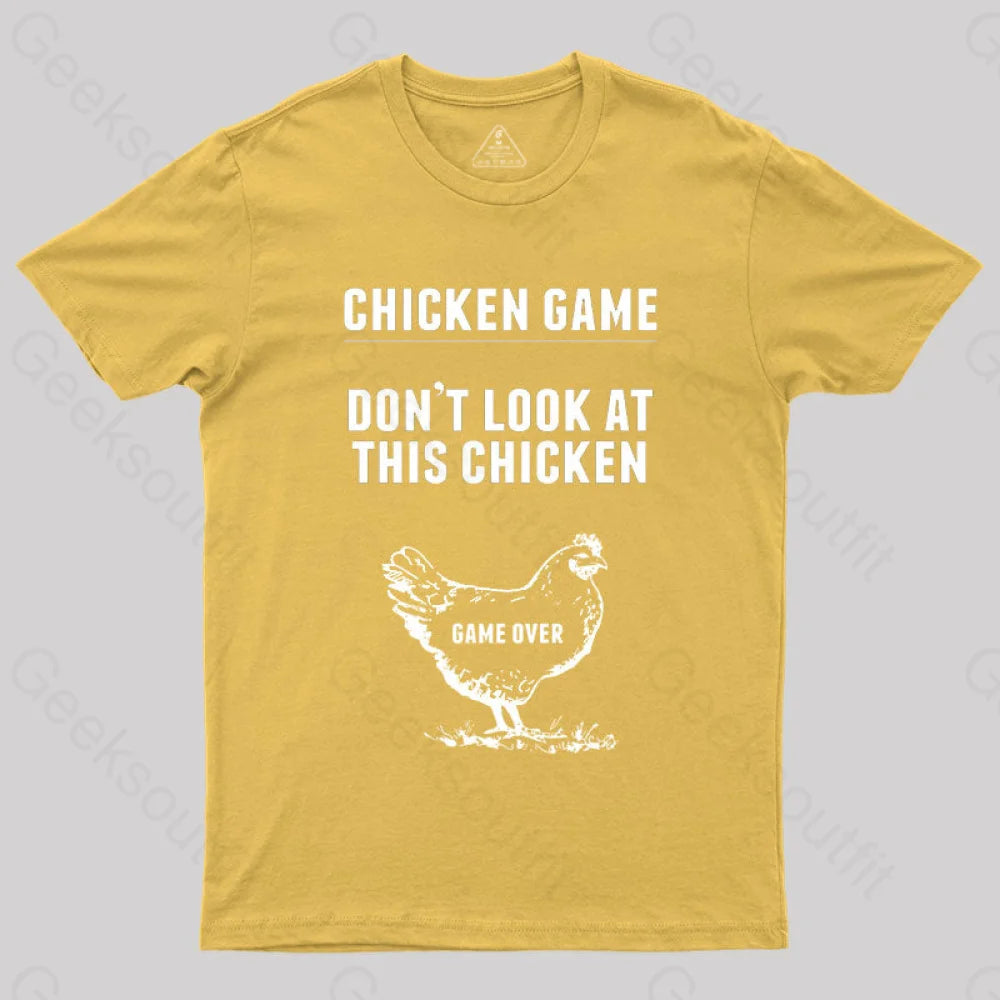 Chicken Game Nerd T-Shirt Yellow / S