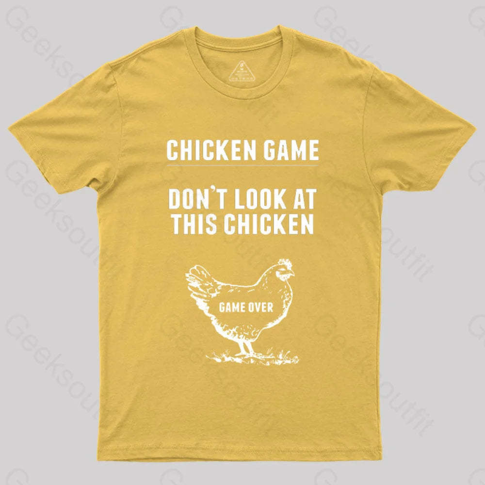 Chicken Game Nerd T-Shirt Yellow / S