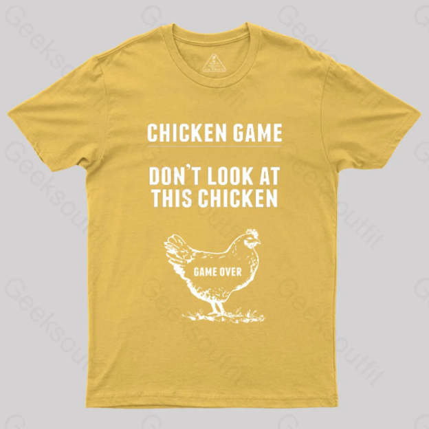 Chicken Game Nerd T-Shirt Yellow / S