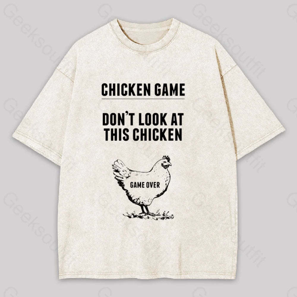 Chicken Game Washed T-Shirt Apricot / S