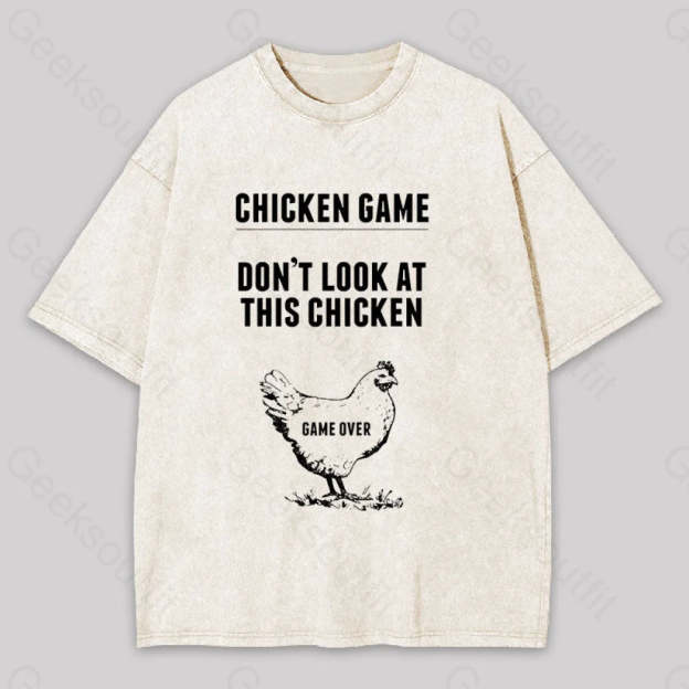 Chicken Game Washed T-Shirt Apricot / S