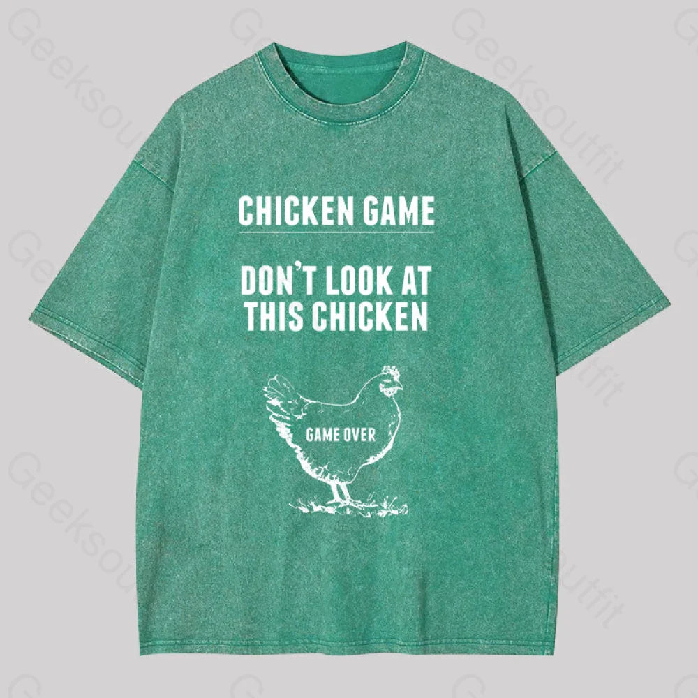 Chicken Game Washed T-Shirt Grass Green / S