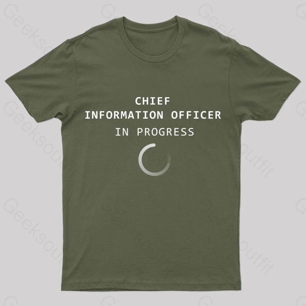 Chief Information Officer Geek T-Shirt Army Green / S