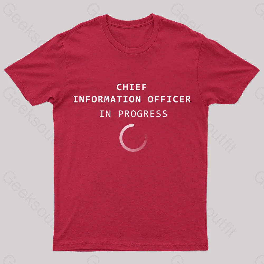 Chief Information Officer Geek T-Shirt Red / S