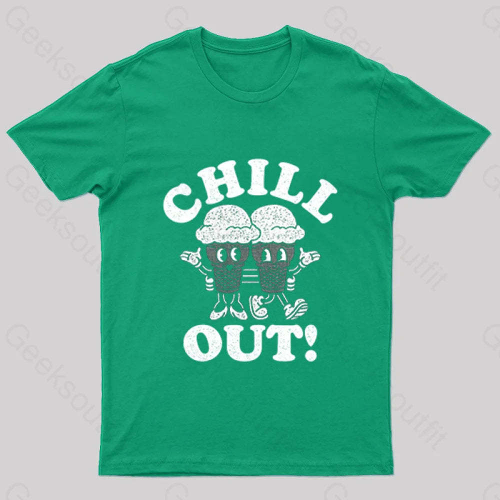 Chill Out Nerd T-Shirt Green / S