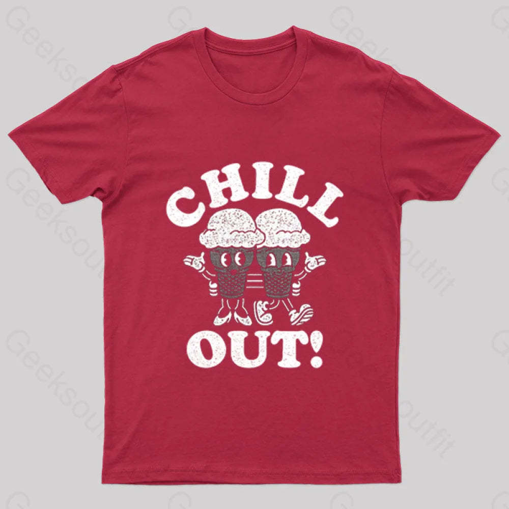 Chill Out Nerd T-Shirt Red / S