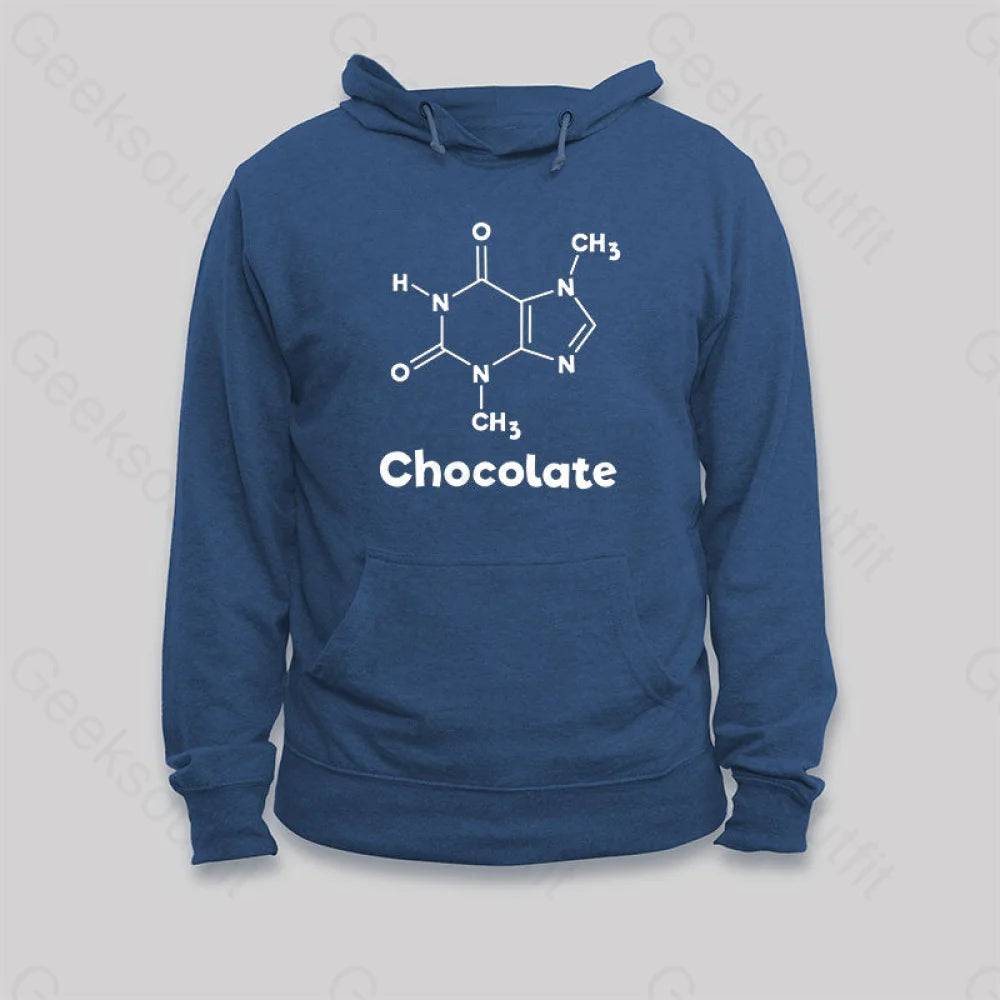 Chocolate Molecule Chemistry Science Hoodie Dark Blue / S
