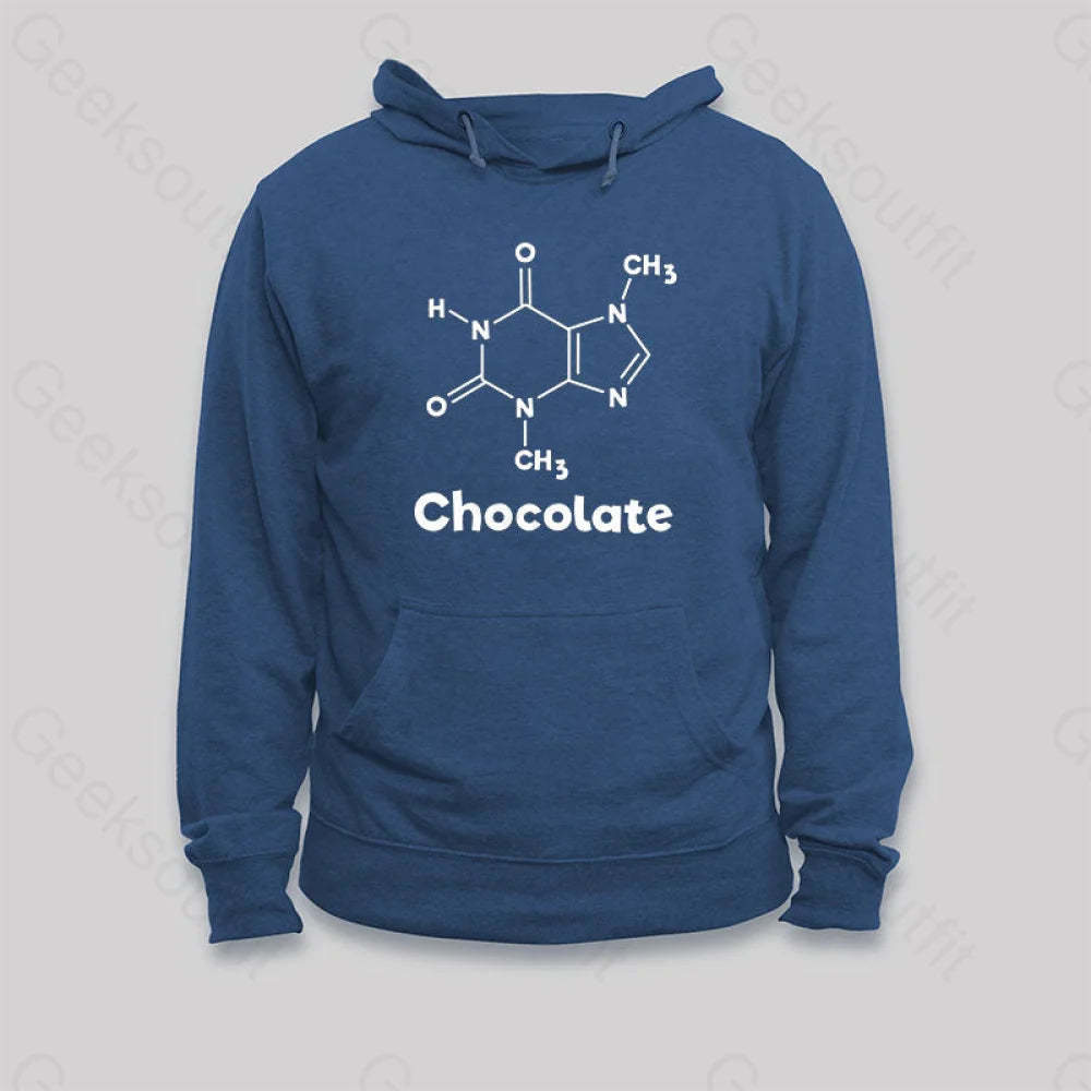 Chocolate Molecule Chemistry Science Hoodie Dark Blue / S