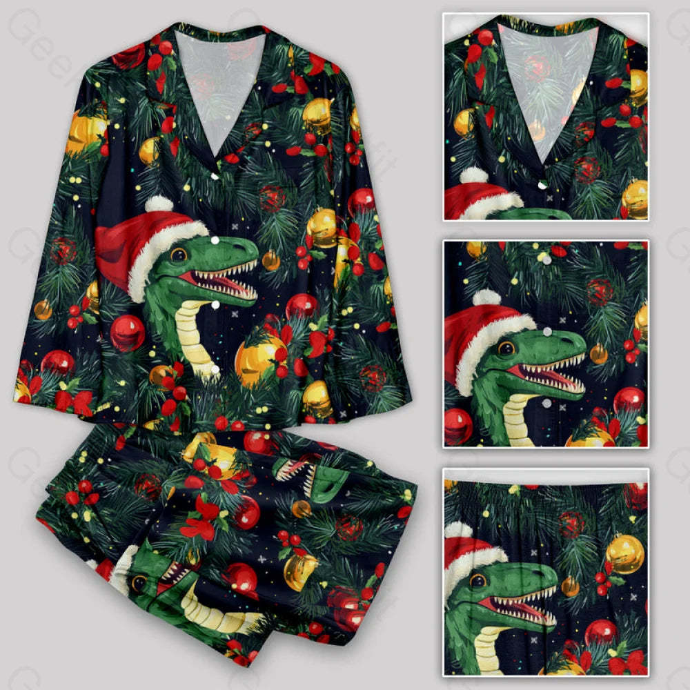 Christmas Dinosaur Pajamas Set Yc