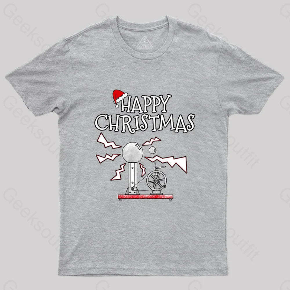 Christmas Physics Science T-Shirt Grey / S