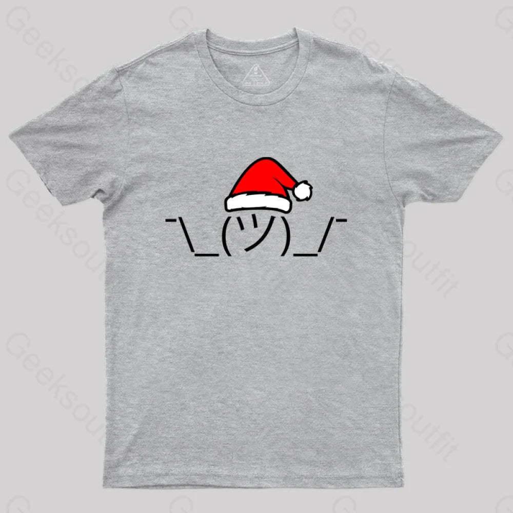 Christmas Shrug T-Shirt Grey / S